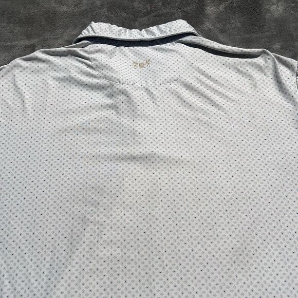 Hickey Freeman Polo Shirt Mens Large Gray Performance Short Sleeve Casual Golf - Picture 14 of 16